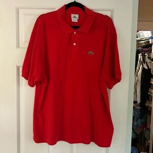 Mens size 8 red/orange Lacoste shirt